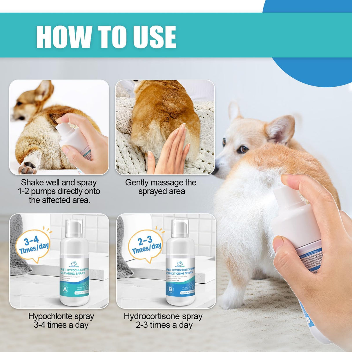 Pawsitive Vibes Medicated Instant Dog Anal Spray Kit