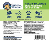 Under the Weather Pet Ready Balance for Cats Oral Probiotic and Prebiotic Gel 1.05 Oz.