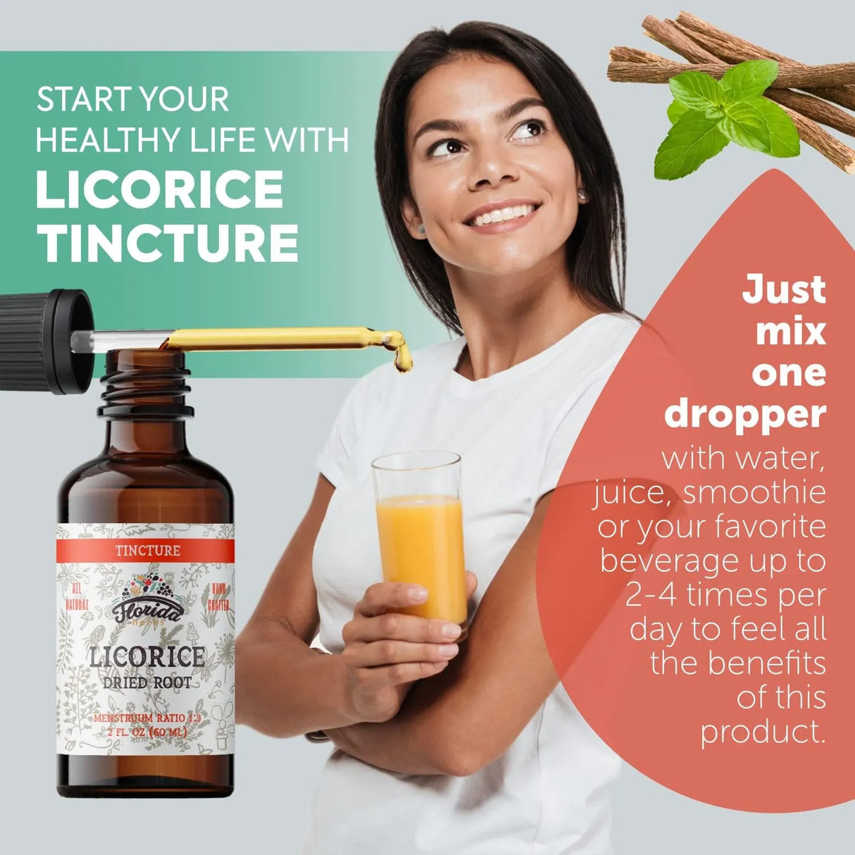 FLORIDA HERBS - Florida Herbs Licorice Tincture 2 Fl.Oz. - The Red Vitamin MX - Suplementos Alimenticios - {{ shop.shopifyCountryName }}