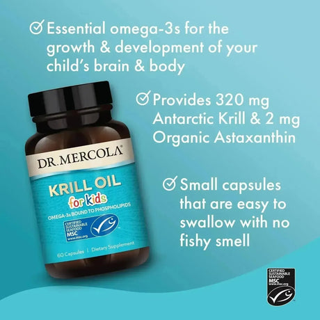 DR MERCOLA - Dr. Mercola Krill Oil for Kids 60 Capsulas - The Red Vitamin MX - Suplementos Alimenticios - {{ shop.shopifyCountryName }}