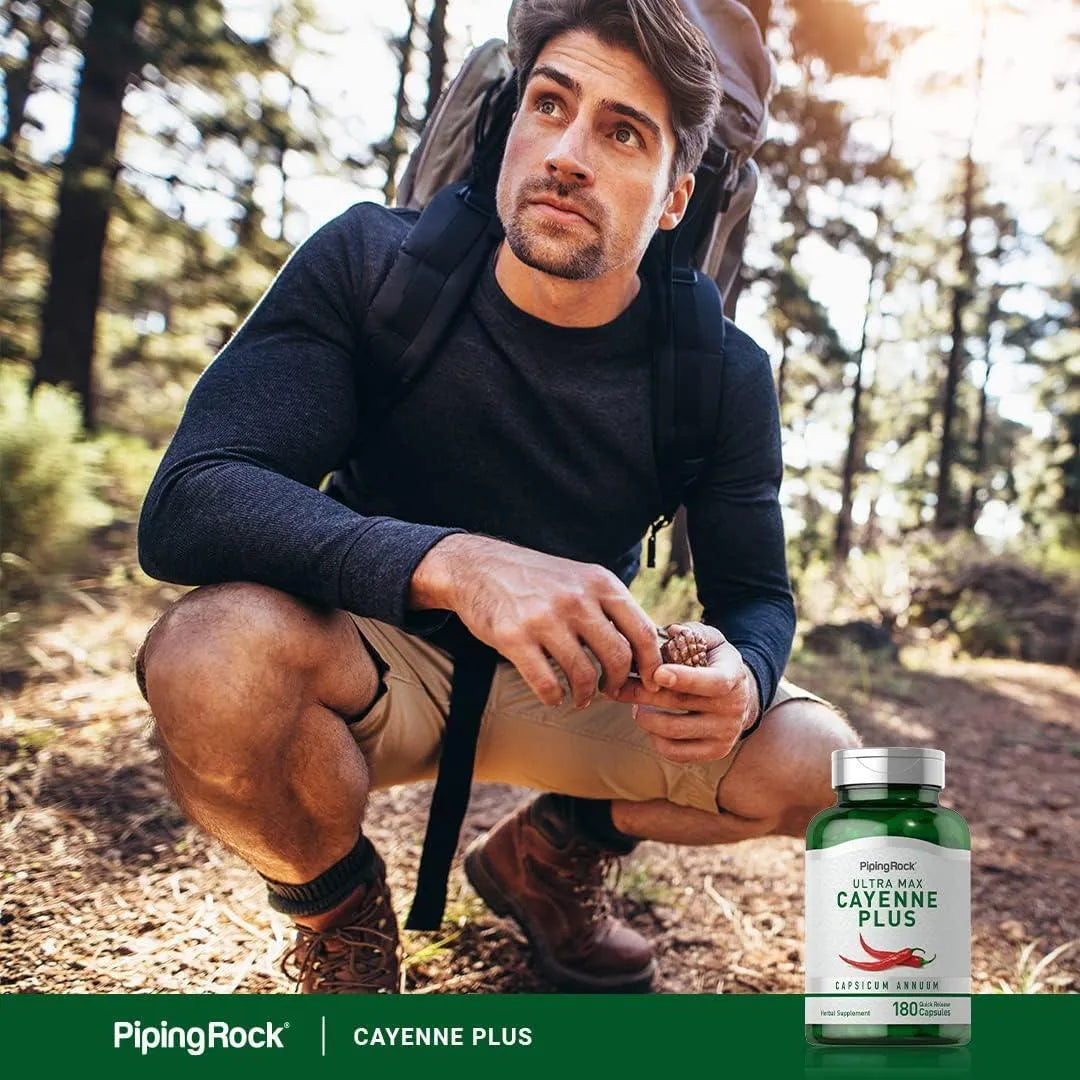 PIPING ROCK - Piping Rock Cayenne Pepper Plus 180 Capsulas - The Red Vitamin MX - Suplementos Alimenticios - {{ shop.shopifyCountryName }}