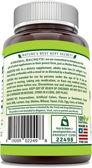HERBAL SECRETS - Herbal Secrets Pumpkin Seed Oil 1000Mg. 180 Capsulas Blandas - The Red Vitamin MX - Suplementos Alimenticios - {{ shop.shopifyCountryName }}