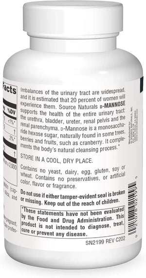 SOURCE NATURALS - Source Naturals D-Mannose 500Mg. 120 Capsulas - The Red Vitamin MX - Suplementos Alimenticios - {{ shop.shopifyCountryName }}