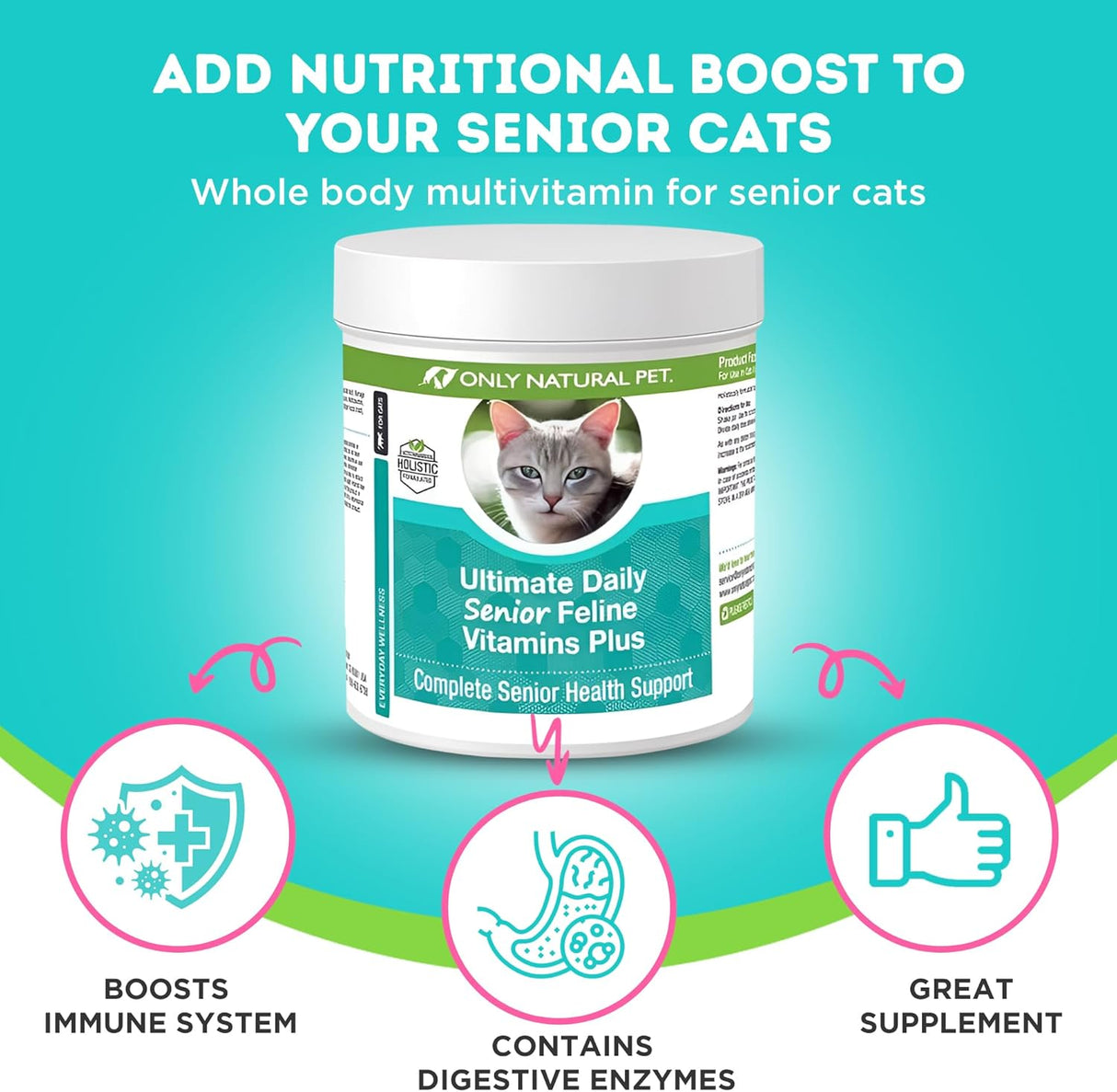 Only Natural Pet Ultimate Daily Senior Feline Multivitamin 90Gr.