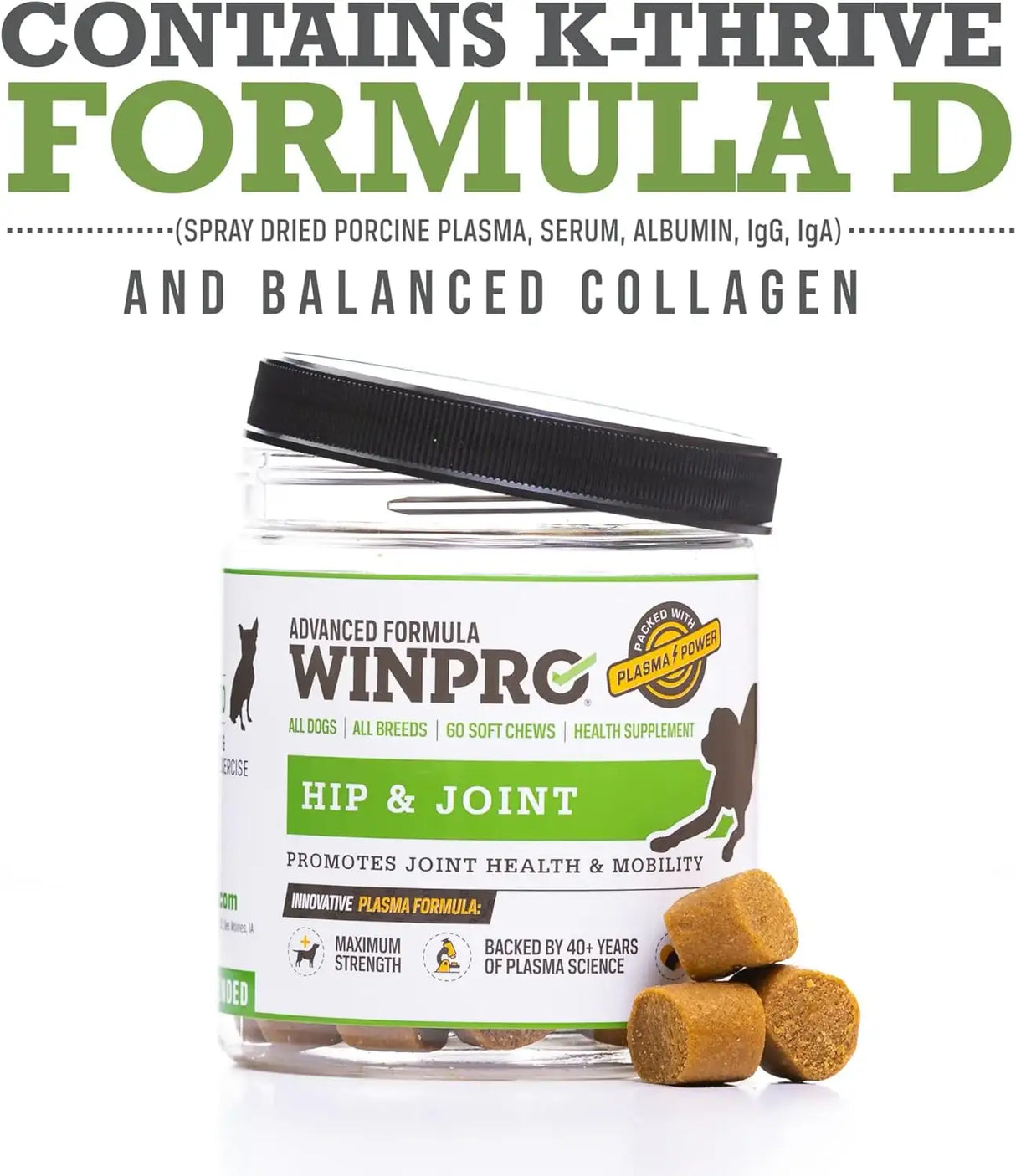 WINPRO - WINPRO Hip & Joint Supplement for Dogs 60 Masticables - The Red Vitamin MX - Cuidado De Cadera Y Articulaciones Para Perros - {{ shop.shopifyCountryName }}