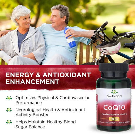 SWANSON - Swanson CoQ10 100Mg. 100 Capsulas Blandas - The Red Vitamin MX - Suplementos Alimenticios - {{ shop.shopifyCountryName }}