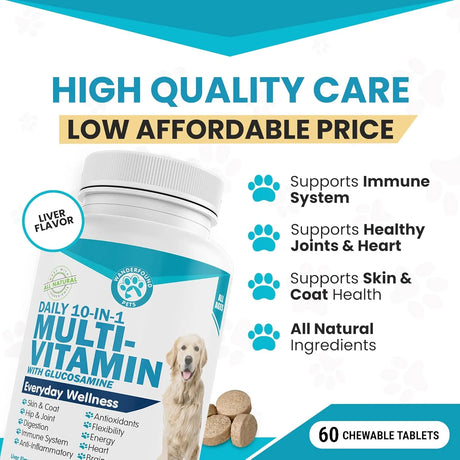 WANDERFOUND PETS - Wanderfound Pets 10-in-1 Dog Multivitamin 60 Tabletas Masticables - The Red Vitamin MX - Multivitamínicos Para Perros - {{ shop.shopifyCountryName }}