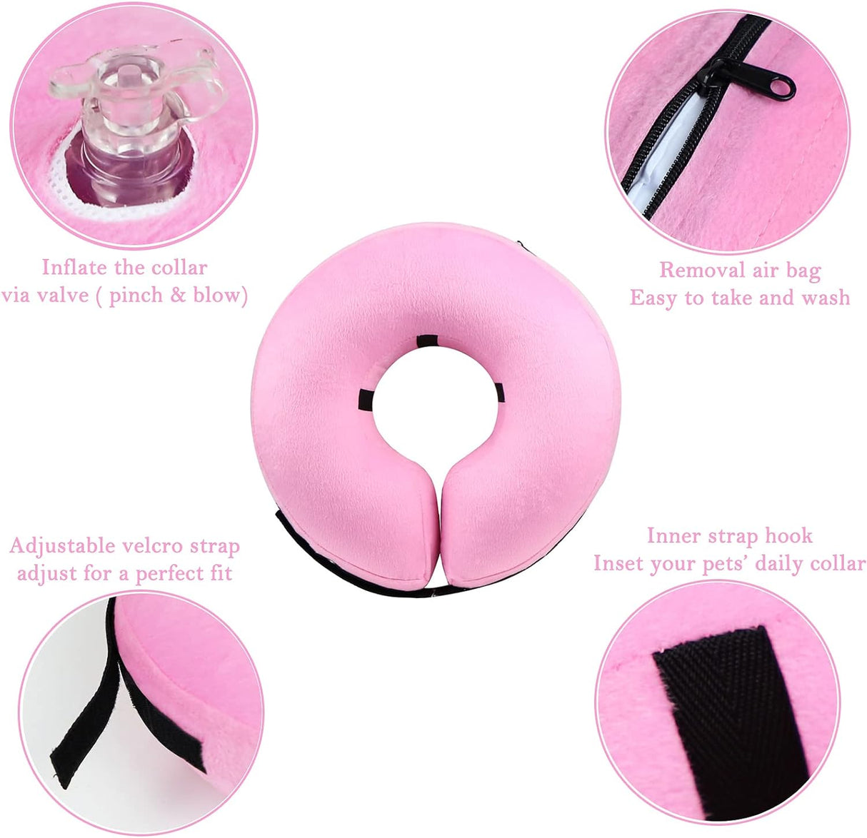 Katoggy Inflatable Dog Collar PINK LARGE