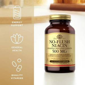 SOLGAR - SOLGAR No-Flush Niacin 500Mg. 100 Capsulas - The Red Vitamin MX - Suplementos Alimenticios - {{ shop.shopifyCountryName }}