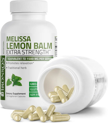 BRONSON - Bronson Melissa Lemon Balm Extra Strength 120 Capsulas - The Red Vitamin MX - Suplementos Alimenticios - {{ shop.shopifyCountryName }}