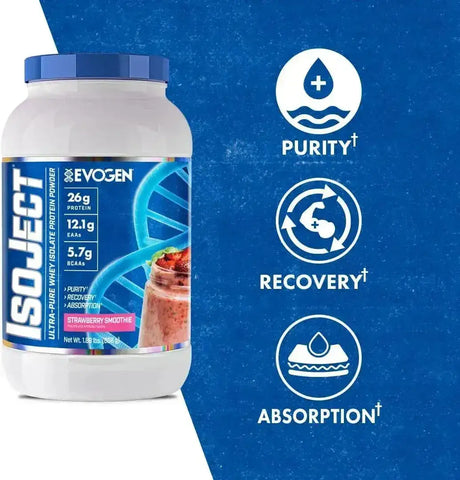 EVOGEN - Evogen Isoject Whey Isolate Protein Strawberry 858Gr. - The Red Vitamin MX - Suplementos Alimenticios - {{ shop.shopifyCountryName }}