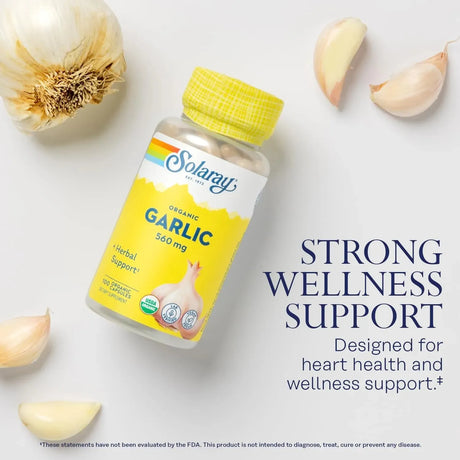 SOLARAY - Solaray Organic Garlic 560Mg. 100 Capsulas - The Red Vitamin MX - Suplementos Alimenticios - {{ shop.shopifyCountryName }}