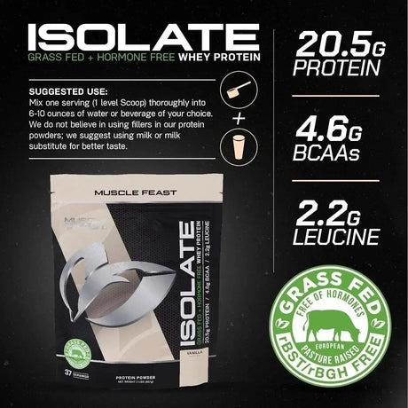 MUSCLE FEAST - Muscle Feast Grass-Fed Whey Protein Isolate Vanilla 907Gr. - The Red Vitamin MX - Suplementos Alimenticios - {{ shop.shopifyCountryName }}