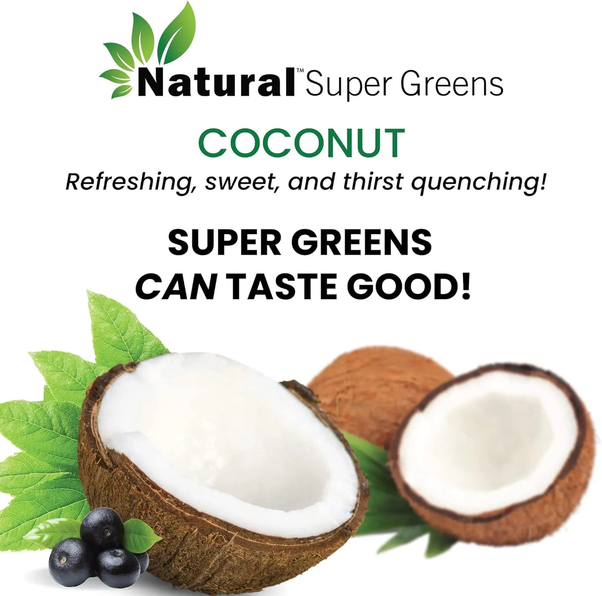 NATURAL VITAMINS - Natural Vitamins Natural Super Greens Powder 30 Servicios Coconut 210Gr. - The Red Vitamin MX - Suplementos Alimenticios - {{ shop.shopifyCountryName }}