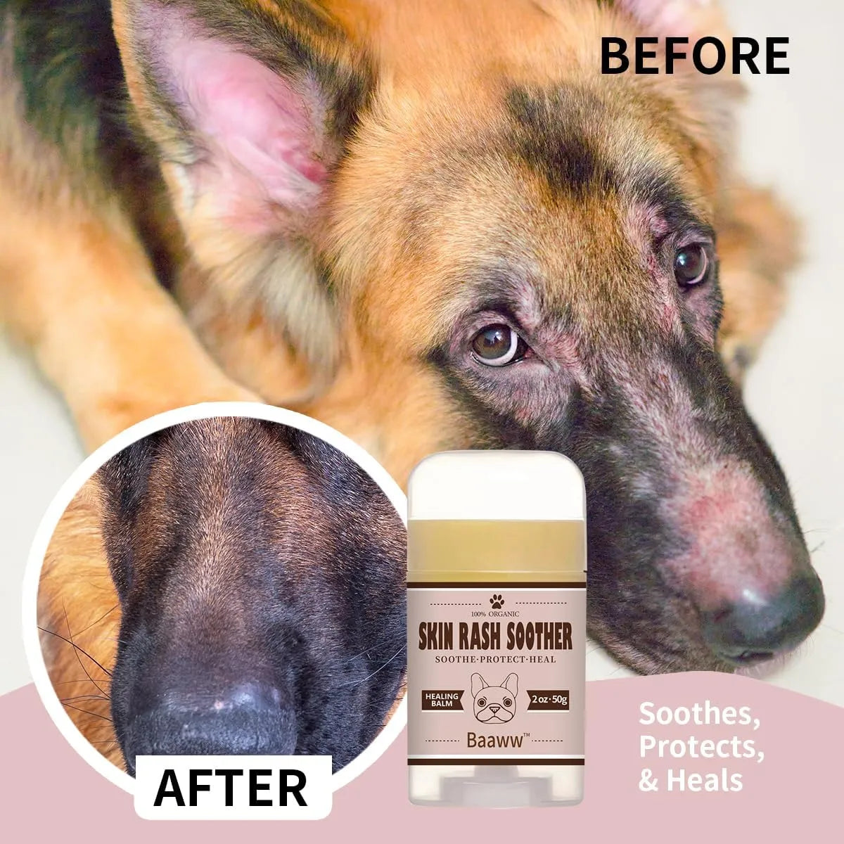 BAAWW - Baaww Dog Skin Rash Soother Stick 2 Oz. - The Red Vitamin MX - Remedios Para La Picazón De Perros - {{ shop.shopifyCountryName }}