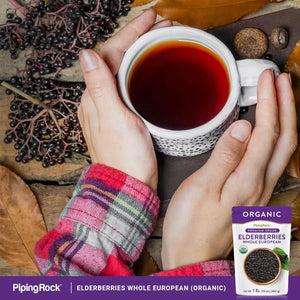 PIPING ROCK - Piping Rock Elderberries Dried Organic 454Gr. - The Red Vitamin MX - Suplementos Alimenticios - {{ shop.shopifyCountryName }}