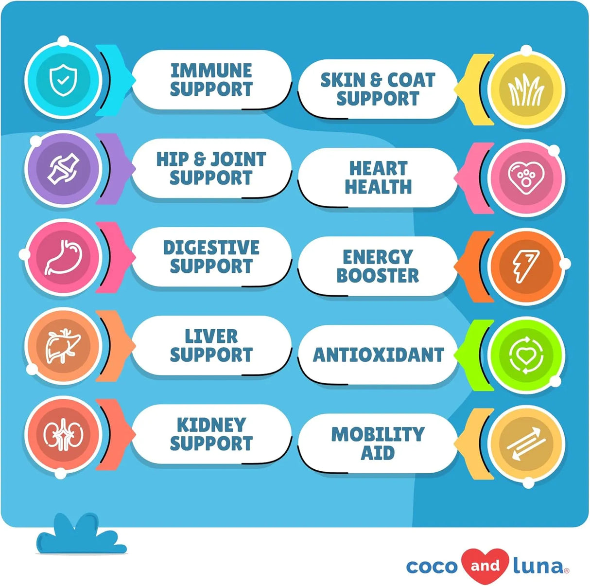 COCO AND LUNA - Coco and Luna 10 in 1 Multivitamin for Dogs 120 Tabletas Masticables - The Red Vitamin MX - Multivitamínicos Para Perros - {{ shop.shopifyCountryName }}