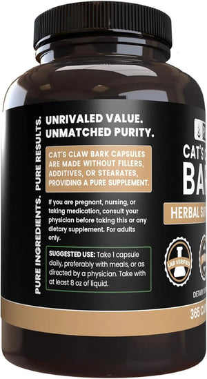 PURE ORIGINAL INGREDIENTS - Pure Original Ingredients Cat's Claw Bark 365 Capsulas - The Red Vitamin MX - Suplementos Alimenticios - {{ shop.shopifyCountryName }}