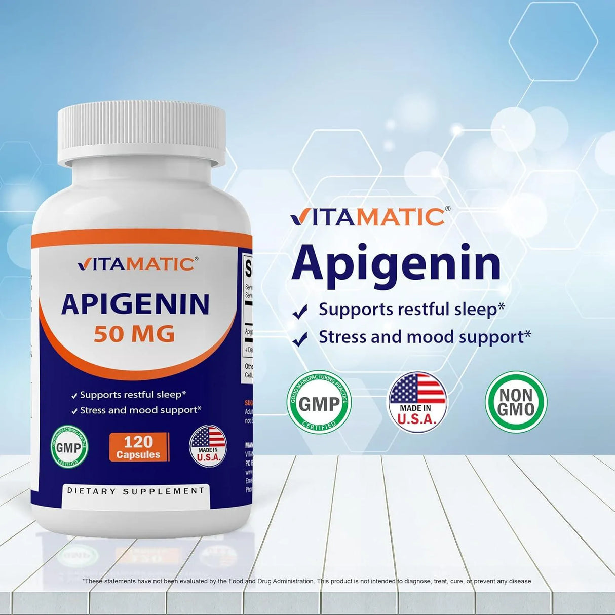 VITAMATIC - Vitamatic Apigenin 50Mg. 120 Capsulas - The Red Vitamin MX - Suplementos Alimenticios - {{ shop.shopifyCountryName }}