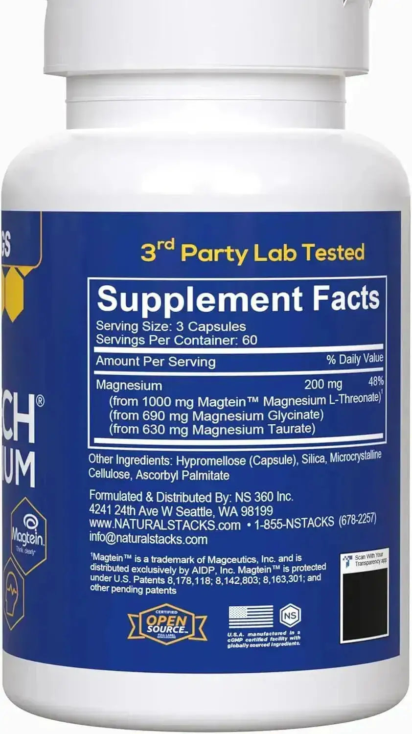 NATURAL STACKS - Natural Stacks MagTech Magnesium 200Mg. 180 Capsulas - The Red Vitamin MX - Suplementos Alimenticios - {{ shop.shopifyCountryName }}