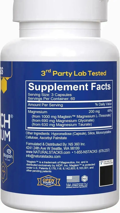 NATURAL STACKS - Natural Stacks MagTech Magnesium 200Mg. 180 Capsulas - The Red Vitamin MX - Suplementos Alimenticios - {{ shop.shopifyCountryName }}