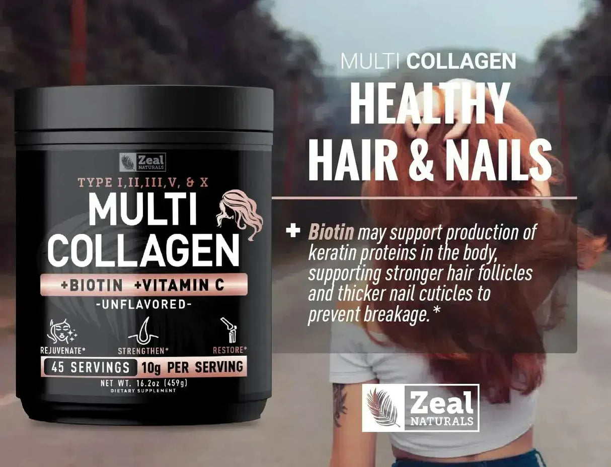 ZEAL NATURALS - Zeal Naturals Premium Multi Collagen Peptides Protein Powder Unflavored 459Gr. - The Red Vitamin MX - Suplementos Alimenticios - {{ shop.shopifyCountryName }}