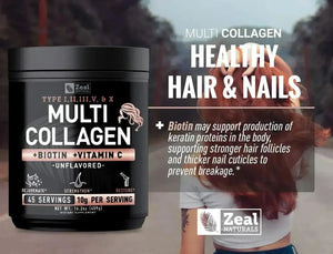 ZEAL NATURALS - Zeal Naturals Premium Multi Collagen Peptides Protein Powder Unflavored 459Gr. - The Red Vitamin MX - Suplementos Alimenticios - {{ shop.shopifyCountryName }}