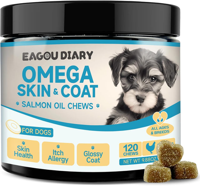 EAGOUDIARY - EagouDiary Salmon Oil Chews for Dogs 120 Masticables - The Red Vitamin MX - Aceite De Pescado Para Perros - {{ shop.shopifyCountryName }}