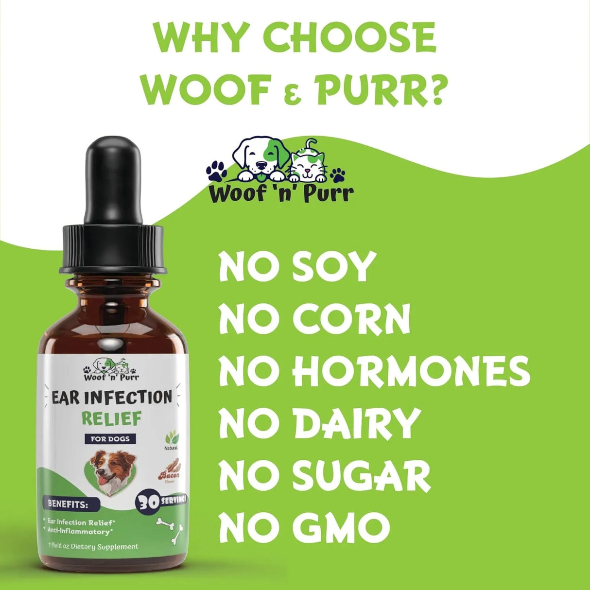 WOOF N PURR - Woof 'n' Purr Dog Ear Infection Treatment 1 Fl.Oz. - The Red Vitamin MX - Cuidado Del Oído De Perros - {{ shop.shopifyCountryName }}