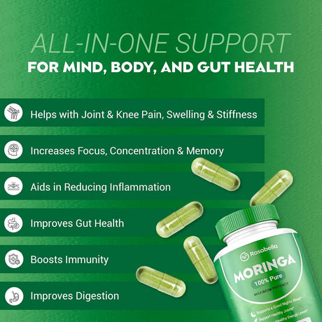 ROSABELLA - Rosabella Moringa 60 Capsulas - The Red Vitamin MX - Suplementos Alimenticios - {{ shop.shopifyCountryName }}