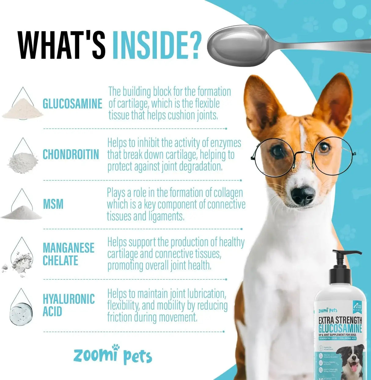 ZOOMI PETS - Zoomi Pets Liquid Glucosamine for Dogs 16 Fl.Oz. - The Red Vitamin MX - Cuidado De Cadera Y Articulaciones Para Perros - {{ shop.shopifyCountryName }}