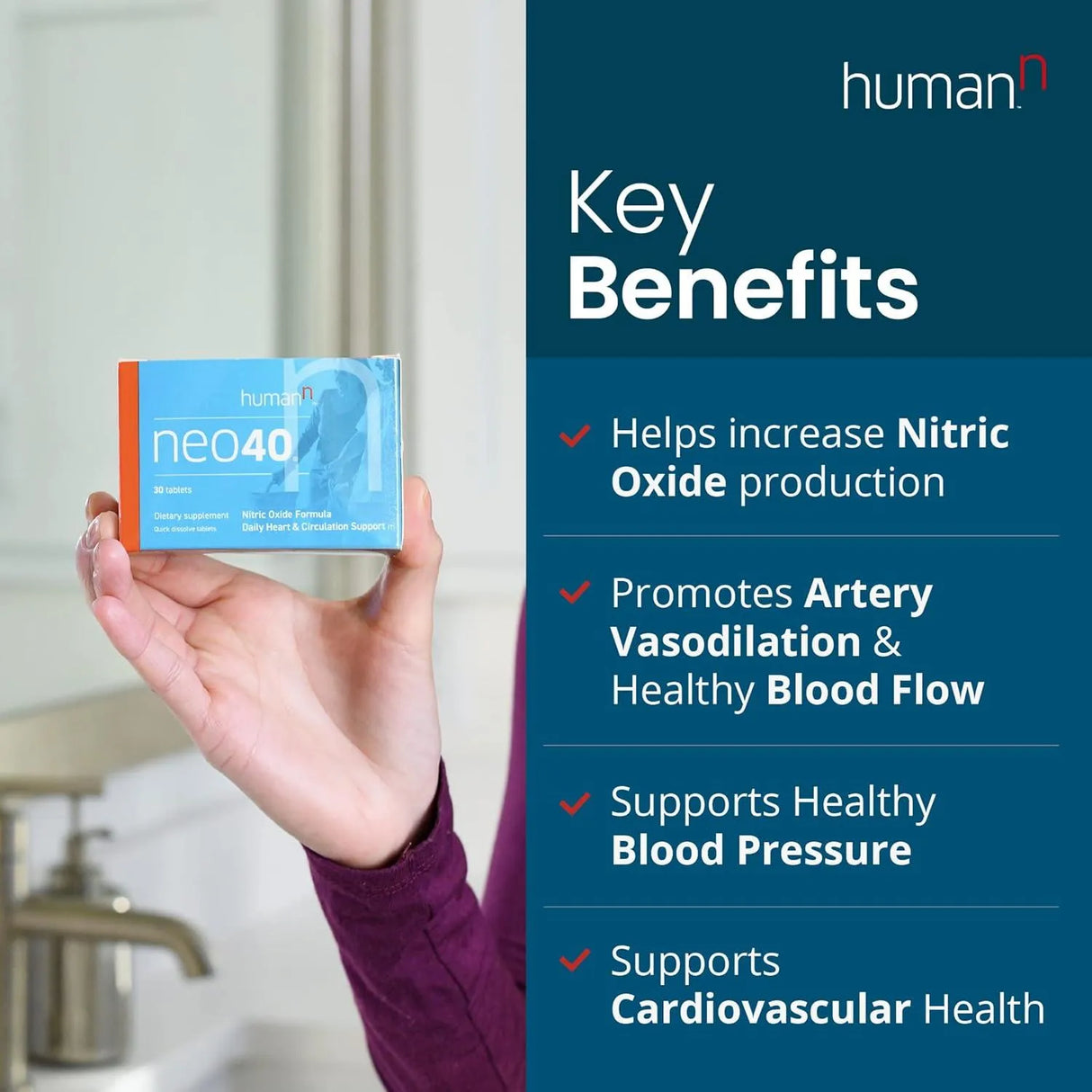 HUMANN - humanN Neo40 Daily Heart & Blood Circulation Tasty Fruity Flavor 30 Tabletas Solubles - The Red Vitamin MX - Suplementos Alimenticios - {{ shop.shopifyCountryName }}