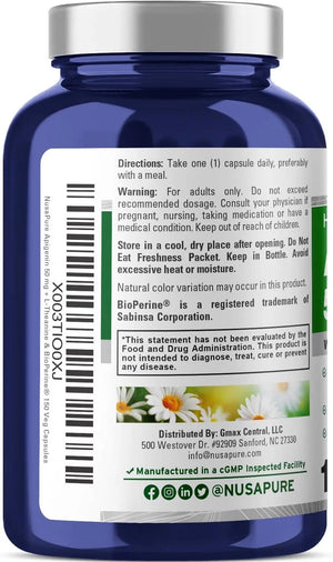 NUSAPURE - NusaPure Apigenin 50Mg. & L-Theanine 200Mg. 150 Capsulas - The Red Vitamin MX - Suplementos Alimenticios - {{ shop.shopifyCountryName }}