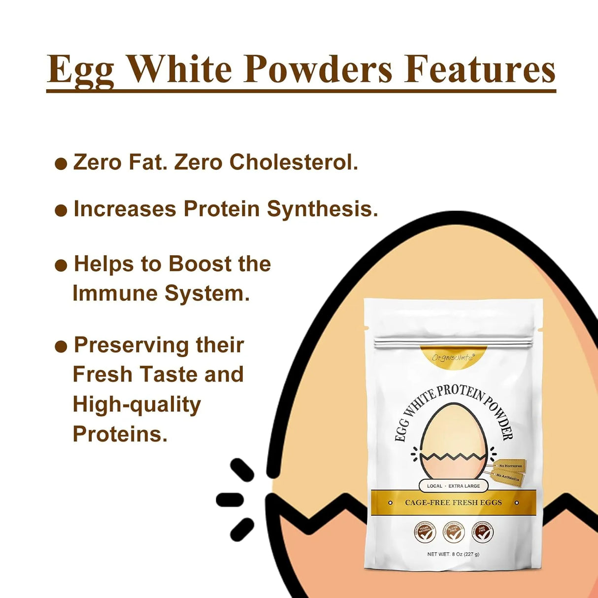 ORGNISULMTE - Orgnisulmte Egg White Protein Powder Unflavored 227Gr. - The Red Vitamin MX - Suplementos Alimenticios - {{ shop.shopifyCountryName }}