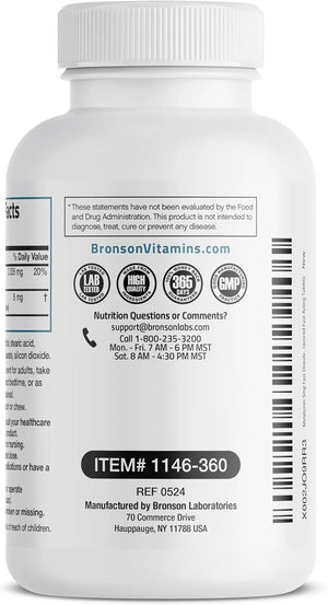 BRONSON - Bronson Melatonin 5Mg. Fast Dissolve Peppermint Tablets 360 Tabletas - The Red Vitamin MX - Suplementos Alimenticios - {{ shop.shopifyCountryName }}