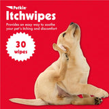 Petkin Anti Itch Wipes for Dogs and Cats 30 Toallitas 2 Pack