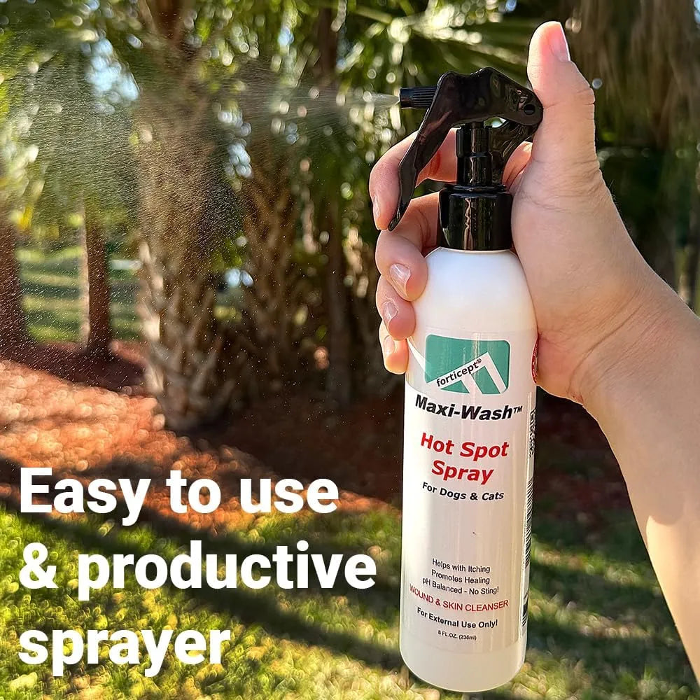 FORTICEPT - Forticept Maxi-Wash Hot Spot Spray Treatment 8 Fl.Oz. - The Red Vitamin MX - Remedios Para La Picazón De Perros - {{ shop.shopifyCountryName }}