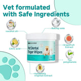 LULUMONSTER - LULUMONSTER Pet Dental Finger Wipes for Dogs & Cats Unscented 50 Toallitas - The Red Vitamin MX - Cuidado Dental Para Perros - {{ shop.shopifyCountryName }}