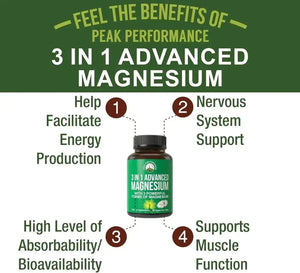 PEAK PERFORMANCE - Peak Performance 3 in 1 Advanced Magnesium Complex 90 Capsulas - The Red Vitamin MX - Suplementos Alimenticios - {{ shop.shopifyCountryName }}