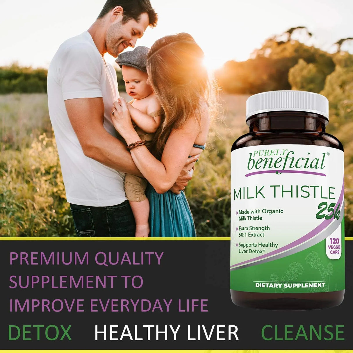 PURELY BENEFICIAL - PURELY beneficial Milk Thistle 120 Capsulas - The Red Vitamin MX - Suplementos Alimenticios - {{ shop.shopifyCountryName }}