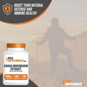 BULK SUPPLEMENTS - Bulk Supplements Chaga Mushroom Extract 360 Capsulas - The Red Vitamin MX - Suplementos Alimenticios - {{ shop.shopifyCountryName }}