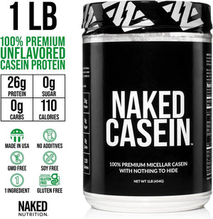 NAKED NUTRITION - NAKED Nutrition Casein Unflavored 454Gr. - The Red Vitamin MX - Suplementos Alimenticios - {{ shop.shopifyCountryName }}