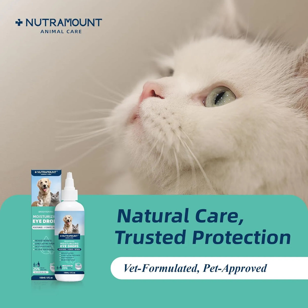 NUTRAMOUNT - Nutramount Moisturizing Eye Drops for Dogs Cats and Livestock 150Ml. - The Red Vitamin MX - Cuidado De Los Ojos De Los Perros - {{ shop.shopifyCountryName }}
