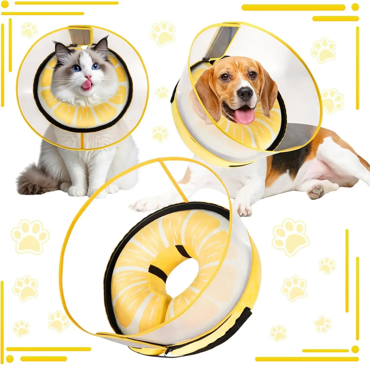 CNEO - Cneo Inflatable Dog Cone Collar with Detachable Enhanced Anti-Licking Shield LEMON LARGE - The Red Vitamin MX - Collares y Conos De Recuperación Para Perros - {{ shop.shopifyCountryName }}