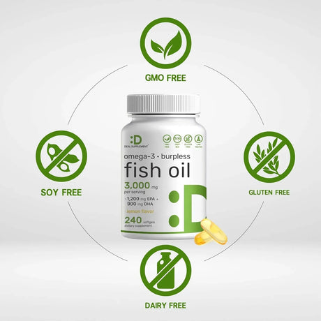DEAL SUPPLEMENT - DEAL SUPPLEMENT Omega 3 Fish Oil 3,000Mg. 240 Capsulas Blandas - The Red Vitamin MX - Suplementos Alimenticios - {{ shop.shopifyCountryName }}
