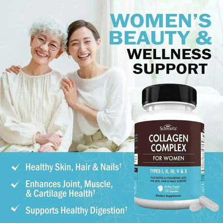 BIO SCHWARTZ - BioSchwartz Hydrolyzed Collagen Peptide for Women 135 Capsulas - The Red Vitamin MX - Suplementos Alimenticios - {{ shop.shopifyCountryName }}