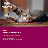 NaturVet Hip & Joint for Cats Plus Omegas 60 Masticables