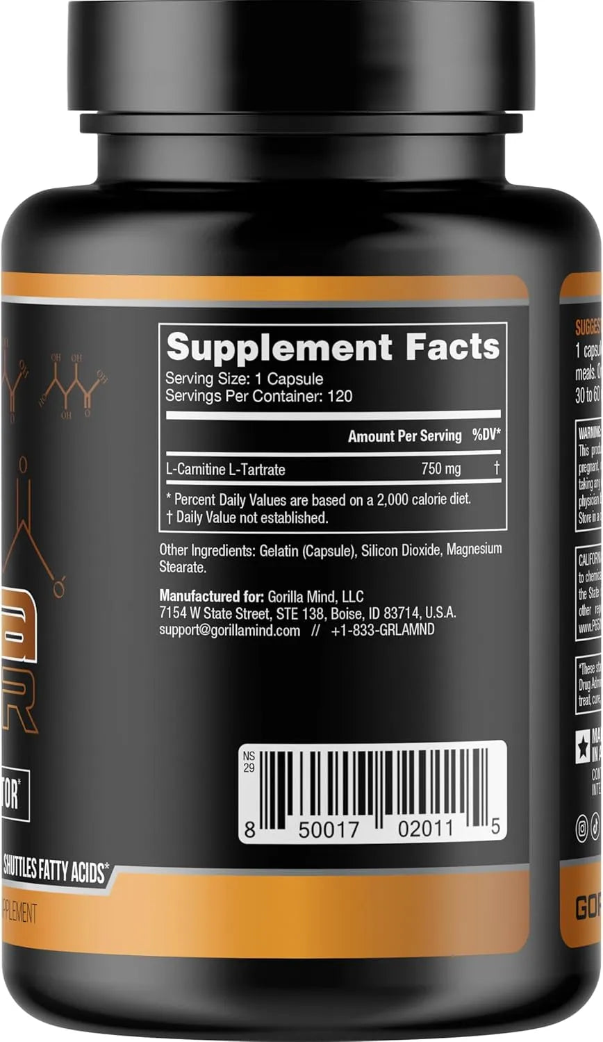 GORILLA MODE - Gorilla Mode AR Carnitine 750Mg. 120 Capsulas - The Red Vitamin MX - Suplementos Alimenticios - {{ shop.shopifyCountryName }}