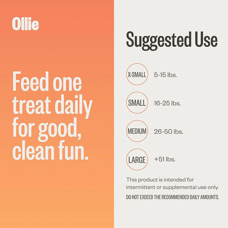 OLLIE - Ollie Dental Chews for Medium Dogs for Pups 26-50 lbs 14 Piezas - The Red Vitamin MX - Cuidado Dental Para Perros - {{ shop.shopifyCountryName }}