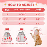 GoGoPaw Cat Cone Collar Soft to Stop Licking Adjustable Foldable PINK MEDIUM